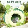 Warm & Cozy Parrot Bird Cage Nest House Soft Cotton Bed with Lovely Appearance Decorative Hut for Parakeet
