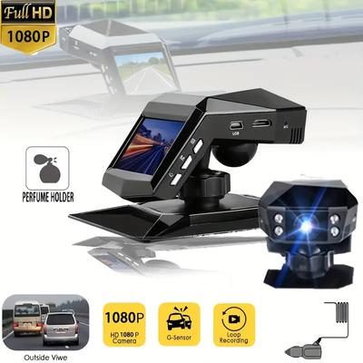 1080P Full HD Car DVR Dash Cam 1080P Video Recorder Center Console 170 Angle Night Vision Car Recorders Cycle Recording Dash Camera Video