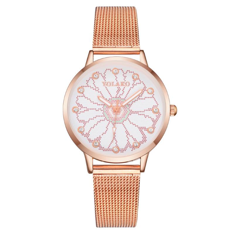 

Популярные женские часы женские часы маленькие ромашки цветок Милан кварцевые часы с сетчатым ремешком красный