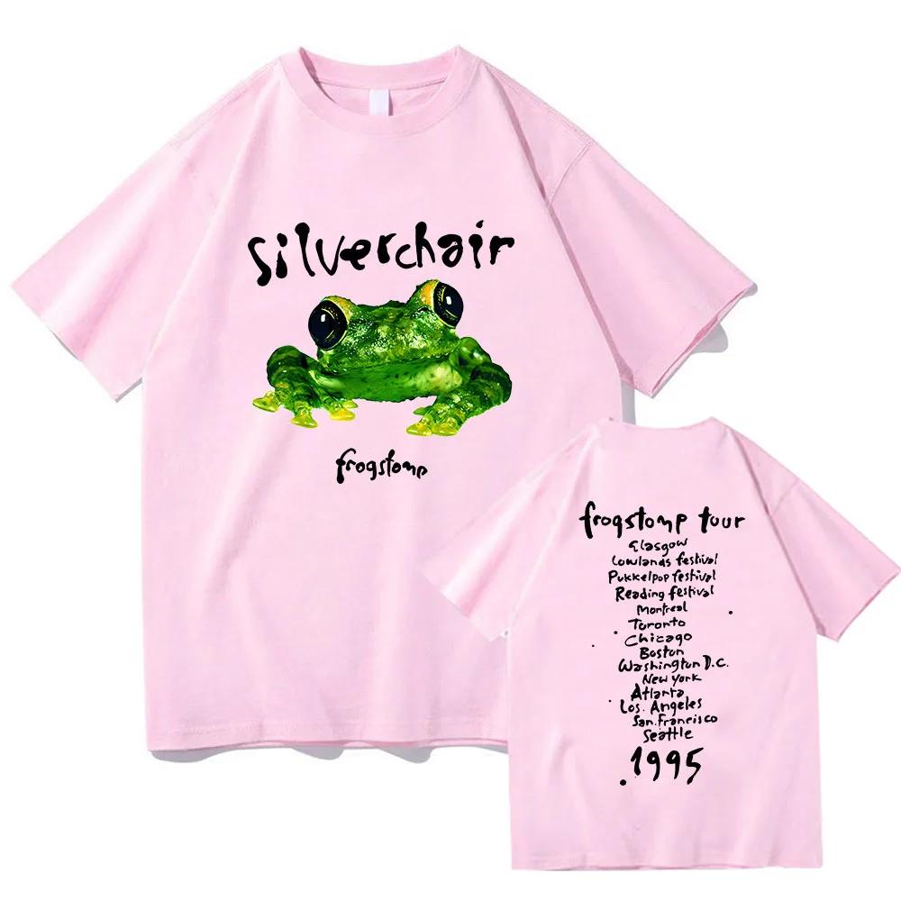 Silverchair Frogstomp 1995 Trička Krátký rukáv Dámské/Pánské Bavlněné tričko Hip Hop Streetwear Léto Běžné Unisex Gotické trička