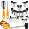 13Pcs Face Details Stainless Steel Pumpkin Carving Kit Carving Heavy Duty Pumpkin Carving Tool with Hammer