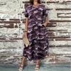 Women's Fashion Camouflage  Short Sleeved Casual Dress
