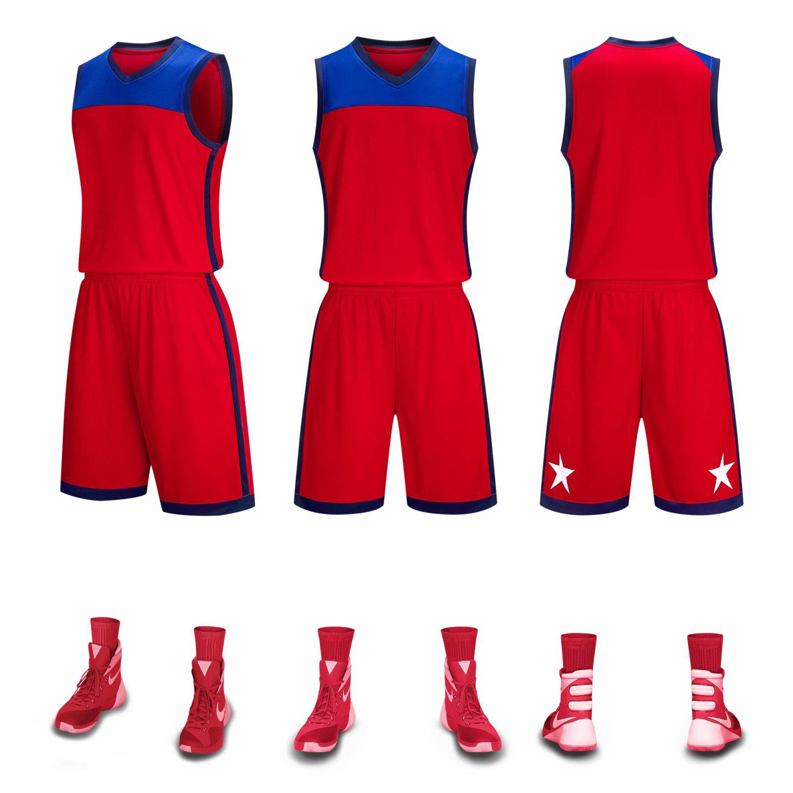 

Basketball Suit Men S Children S Basketball Suit Student Game Training Team Uniform Group Buying Printing Breathable Vest Jersey Women children s clothing 3xs красный