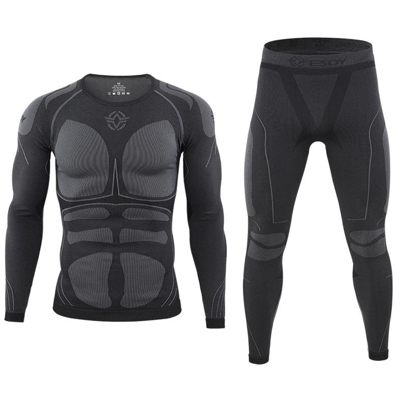 Men's Slim-Fit Warm Cycling & Running Fitness Set for Autumn/Winter