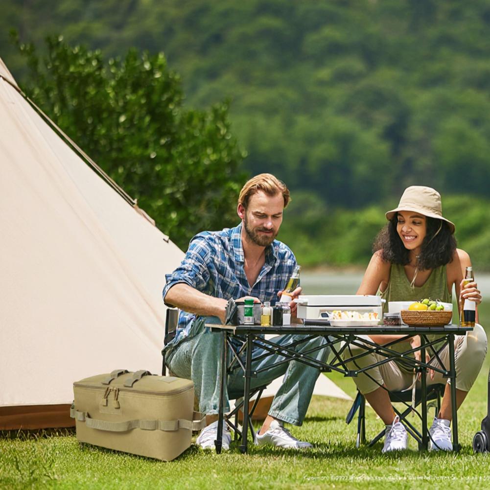 Ground Nail Tool Bag Large Capacity Picnic Cookware Container Heat-Insulating Waterproof Tool Storage Case for Outdoor Camping