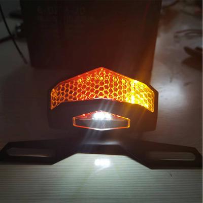 Motorcycle Universal LED Tail Light Turn Signal Flashing Black 12v for Honda Harley Yamaha Cafe Racer Motor Stop Brake Light