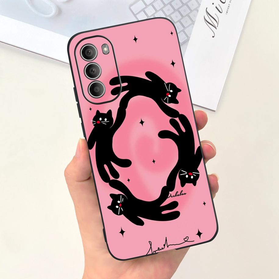 For Motorola Moto G51 G71 5G Case XT2171-2 XT2171-1 XT2169-1 Shockproof Cover Cute Rabbit Flower Phone Cases For Moto G31 Bumper