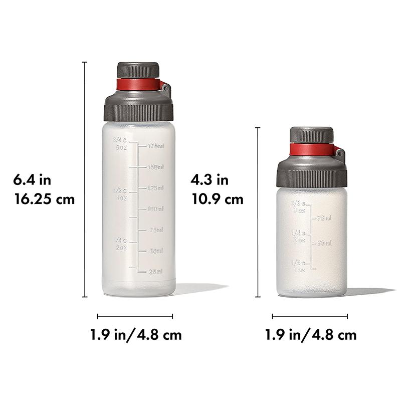 3/6Oz Leak-Proof Squeeze Bottle With Scale Kitchen Salad Sauce Set Portable Squeeze Oil Bottle Spicy Container Outdoor Picnic