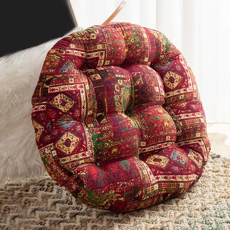 Marocký Vintage Zesílený Sedák Podložka na Židli do Domácí Kanceláře Podložka na Sedák do Výklenku Tatami Podložka Futon Podlahový Polštář Boho Dekor