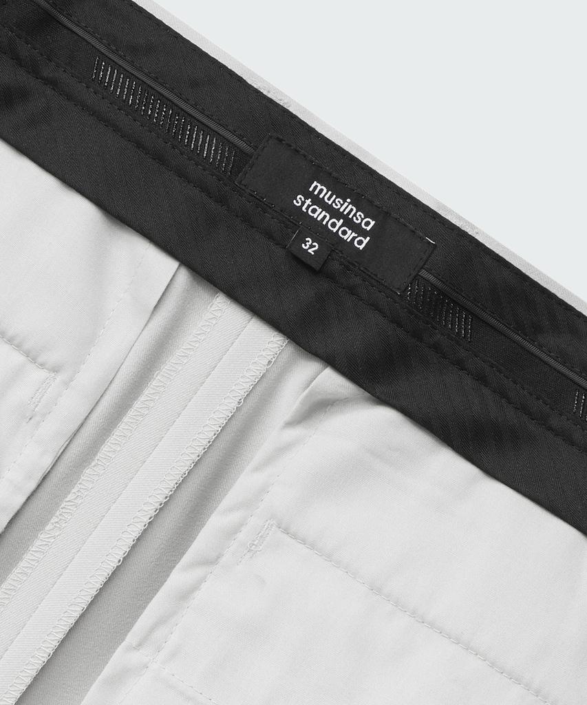 Musinsa Standard Wide Hidden Banding Slacks [Dusty Cream]