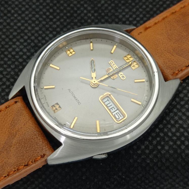 POUŽITÉ VINTAGE SEIKO 5 AUTOMATIC 6309A JAPONSKÉ PÁNSKE HODINKY S ORIGINÁLNYM CIFERNÍKOM a413523-2