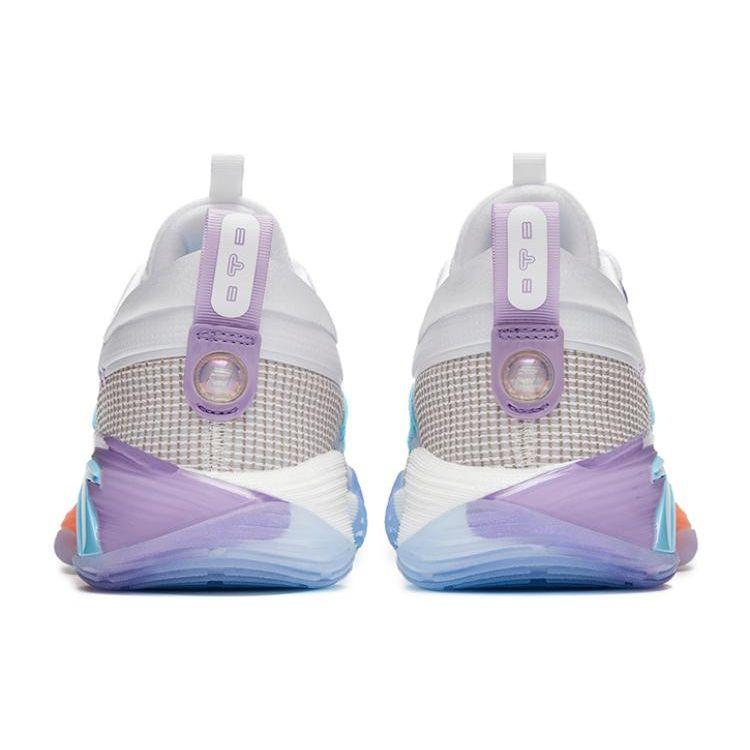 Anta Zup1 Nitrogen Technology Shock Absorption Non-Slip Wear-Resistant Low-Top Basketball Shoes Men Sneakers Purple White 112311105-1