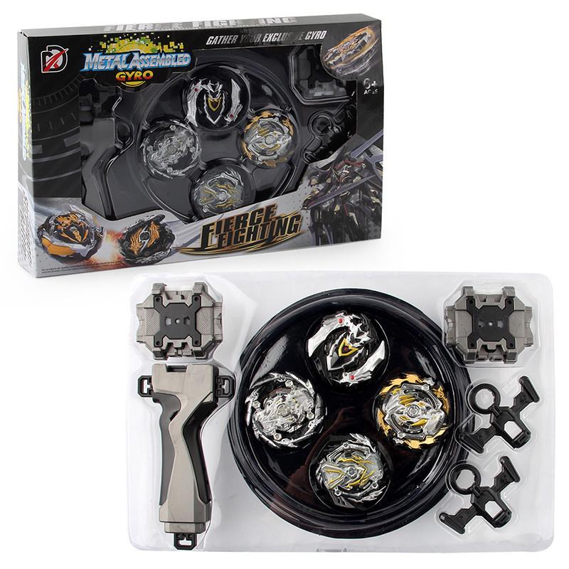 

Xd168-30b Limited Edition Black Warrior Alloy Spinning Top Duel Set For Kids