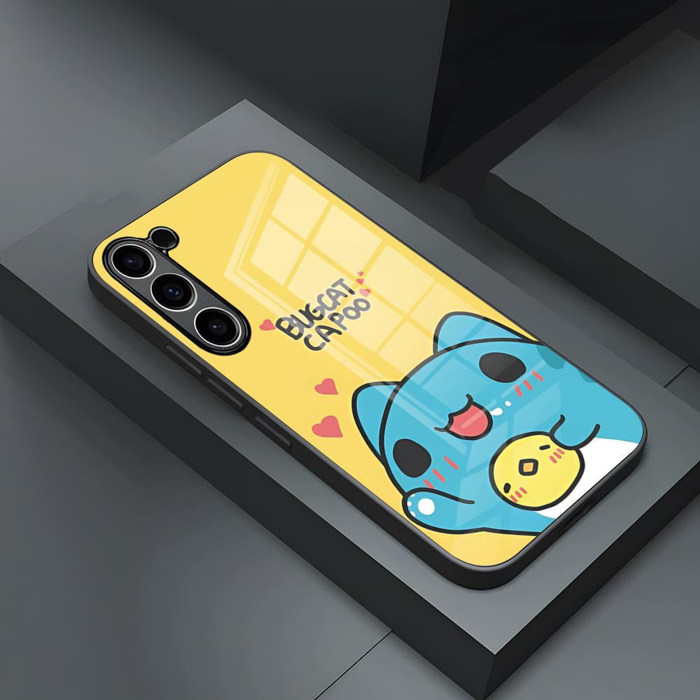 

Bug Cat C-Capoo Phone Case For S23 Samsung S26 S24 S25 Ultra S22 S20 Fe S21 Plus A54 A34 A53 A16 Glass Cover Samsung s25plus