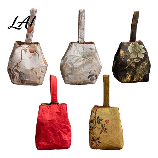 Tea Accessories Handbag Chinese Style Brocade Storage Bag Bracelet Jewelry & Portable Bag Handbag Mini Fabric Organizer Pouch Multi Use