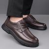 Fashion Leather Mens Oxfords Shoes Casual Wedding Dress Footwear 2025 New Men Walking Shoes Soft Flats Lace-up Formal Business Shoes