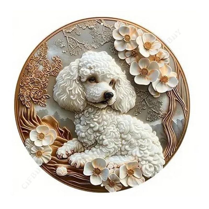 Dog Metal Poster Sign, Vintage Wall Decor 20x20cm