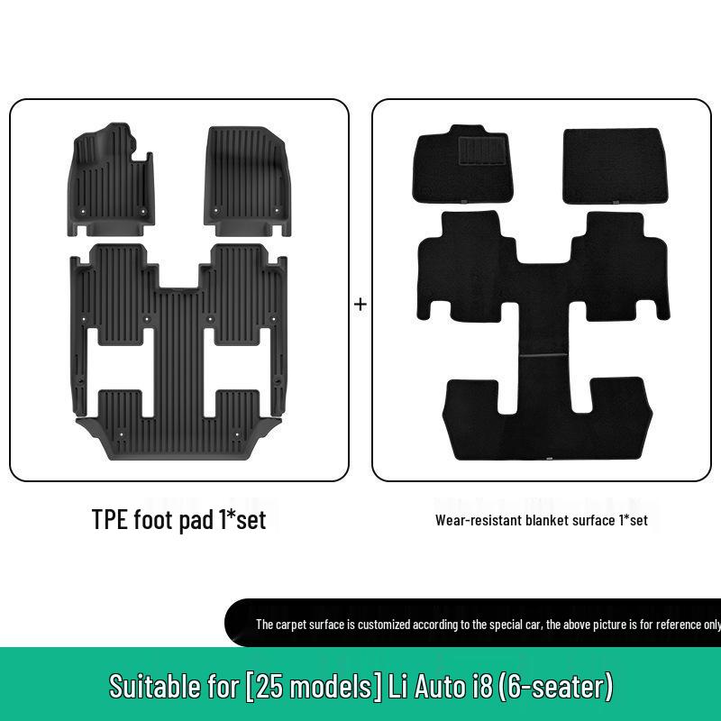 Compatible TPE Floor Mats for 25 Ideal i8 Models: Custom Car, Trunk, and Seat Back Mats