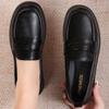 Soft-soled Casual Shoes Spring and Autumn New Flat-soled Medium-comfortable Single Shoes Non-slip Middle-aged Leather Shoes Women