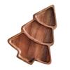 Christmas Tree Shaped Wooden Serving Tray Charcuterie Board Compartment Snack Platter For Fruits Nuts Holiday Party Decor