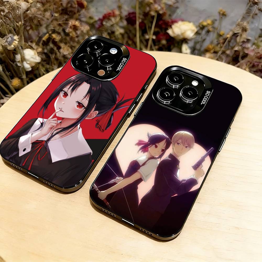Kaguya sama Love is War Phone Case For iPhone 17,16,15,14,13,12,11 Plus,Pro Max,XS,Colorful Silver Black Cover