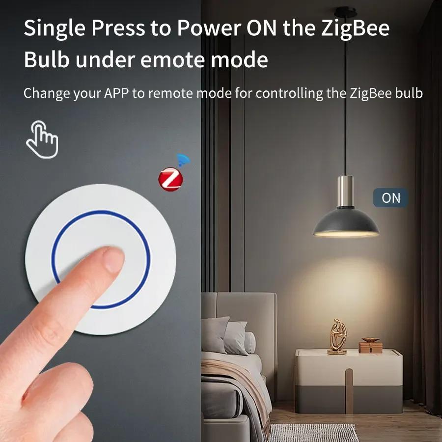 Tuya Zigbee Smart Switch Intelligent Scence Button Wireless Remote Control Smart Life Alexa Google Assistant Gateway Required