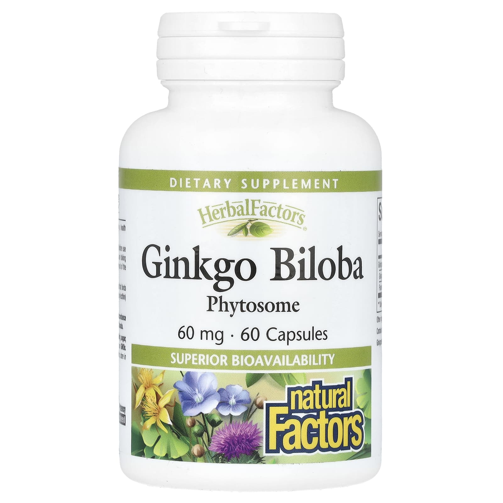 

Ginkgo Biloba, Phytosome, 60Mg, 60 Capsules