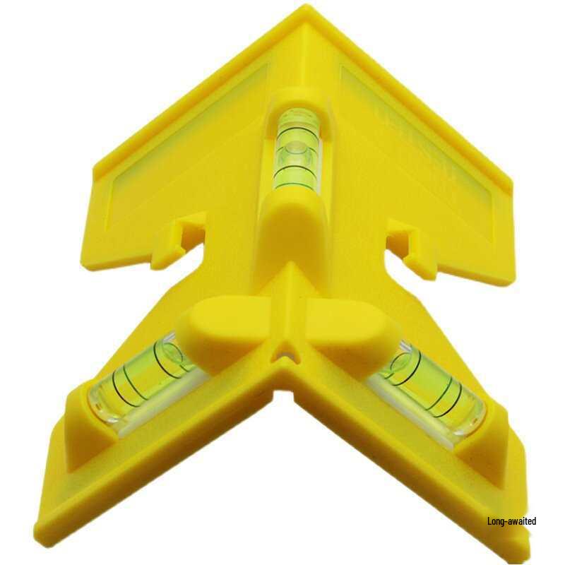 Magnetic High Precision Plastic Right Angle Bubble Level, Portable 124 Model
