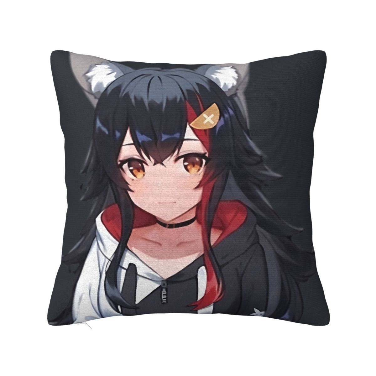 

Pillow Cover Ookami Mio Design Cushion Cover Retro Trendy Pillow Case For Office Car Home Decorative Pillowcases 12x12Inch