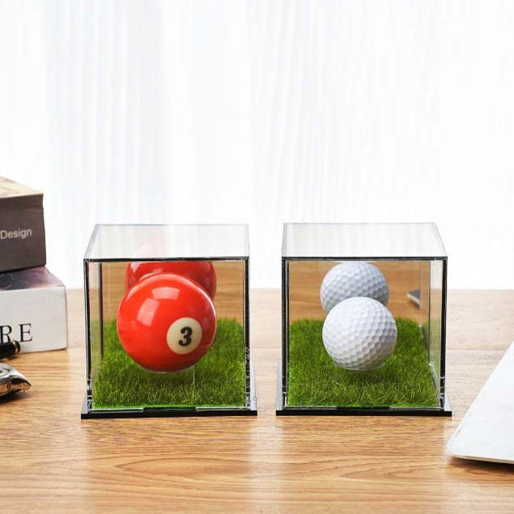 Custodia Trasparente per Palline da Golf Protezione dalla Polvere Scatola Acrilica per Palline da Golf Oggetti da Collezione