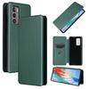 Dla LG Wing 5G Etui z Teksturą Włókna Węglowego, Poziome Flip, TPU + PC + Skóra PU z Miejscem na Karty