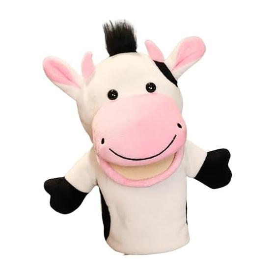 Puppet Puppet Stuffed Animal Cow Cow Mouth Moves Children (Cow)