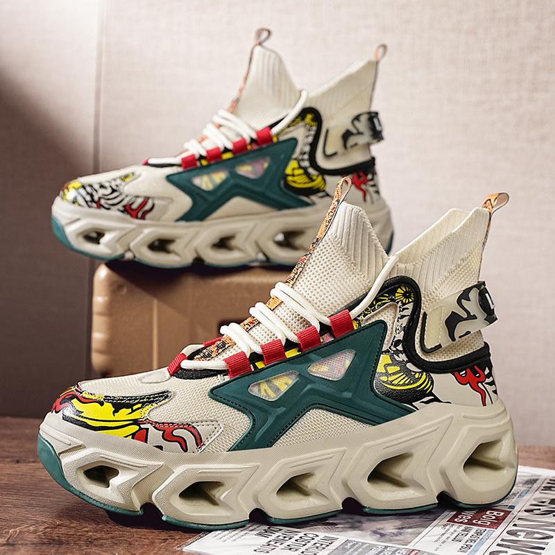 Men's Casual Sneakers Breathable Luxury Trainer Race Shoes Fashion Loafers Running Tenis Male Shoe