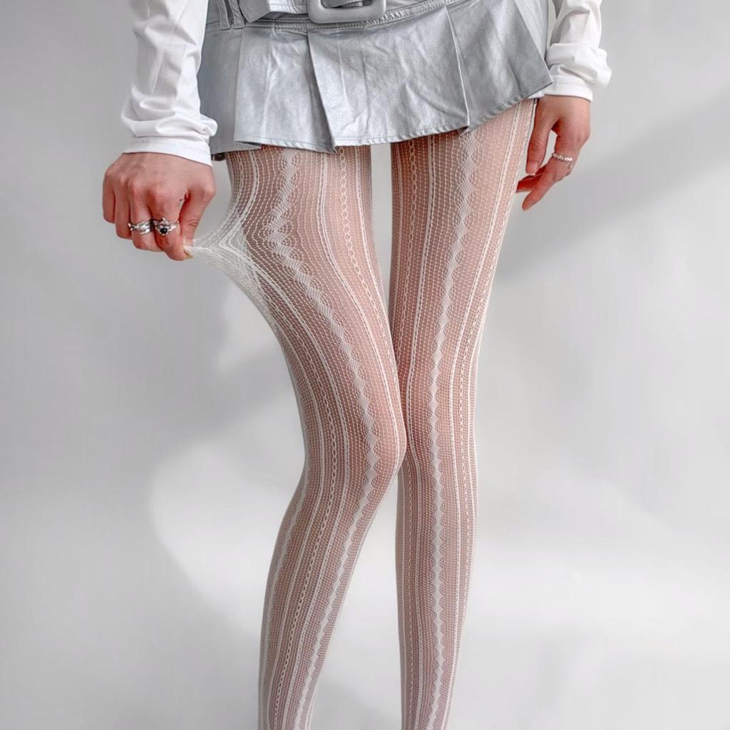 Spicy Y2K Cutout Lace Fishnet Stockings - Spring/Summer