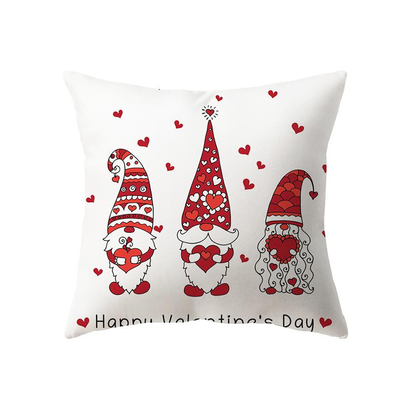 Merry Christmas Cute Dwarf Print Pattern Cushion Cover Home Living Room Sofa Decoration Polyester Pillow Pillow Cover