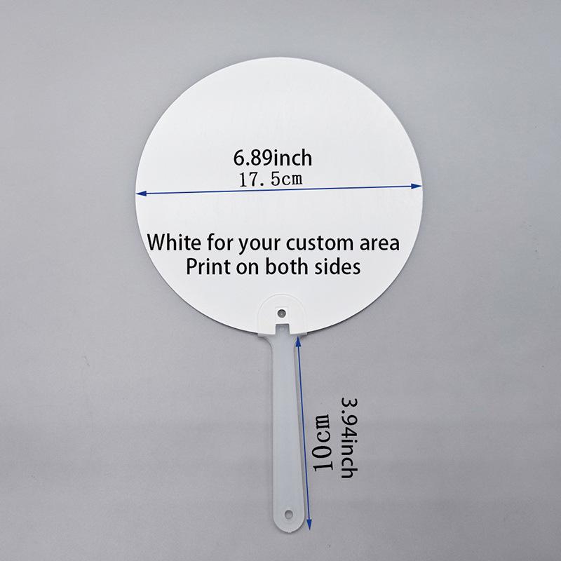 Custom Double-Sided PET Plastic Printable Fan for DIY Heat Transfer Design