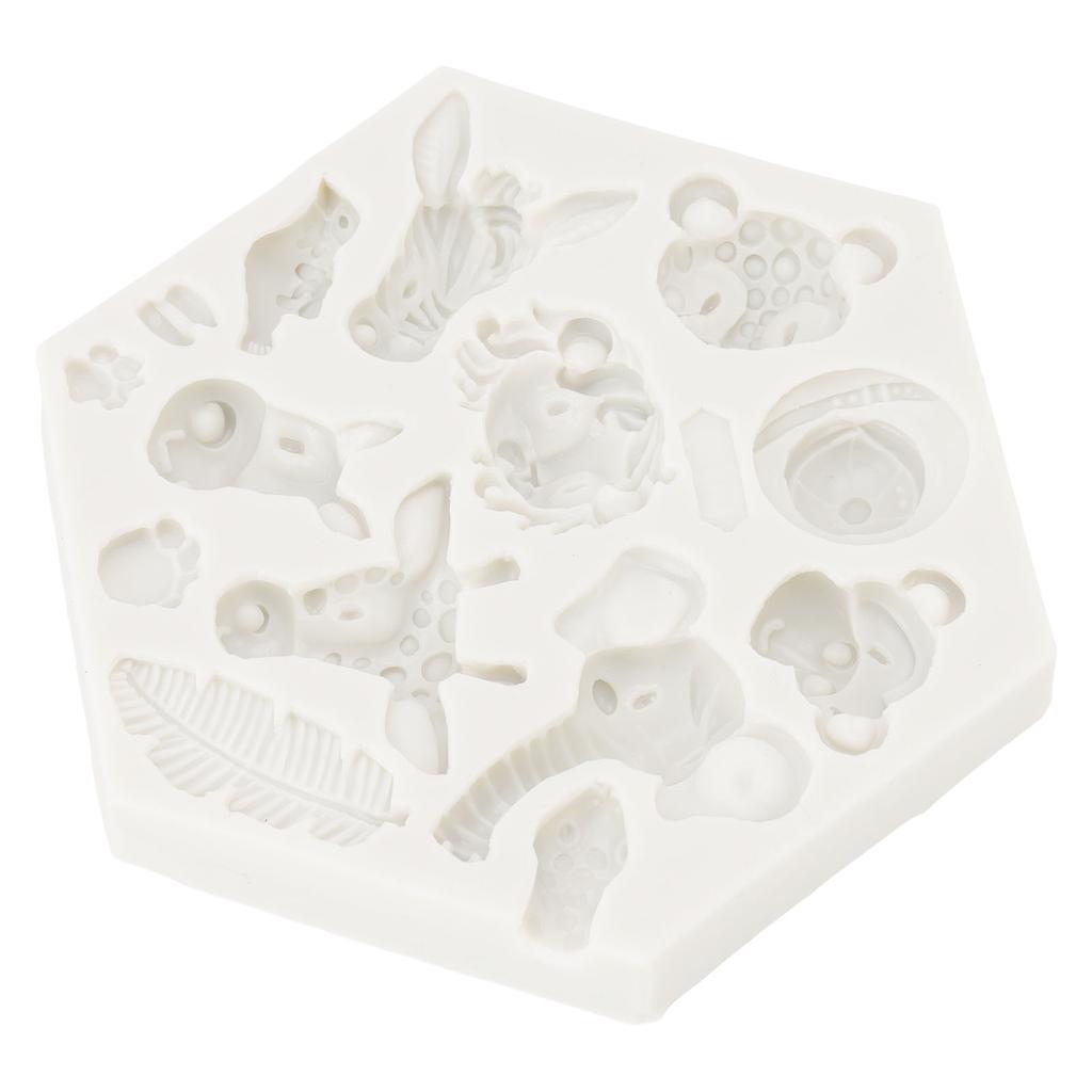 Silikonform Niedliche Tierform Leichtes Entformen Flexibel Weich Backform für DIY Kuchen Fondant Schokolade 951 Grau