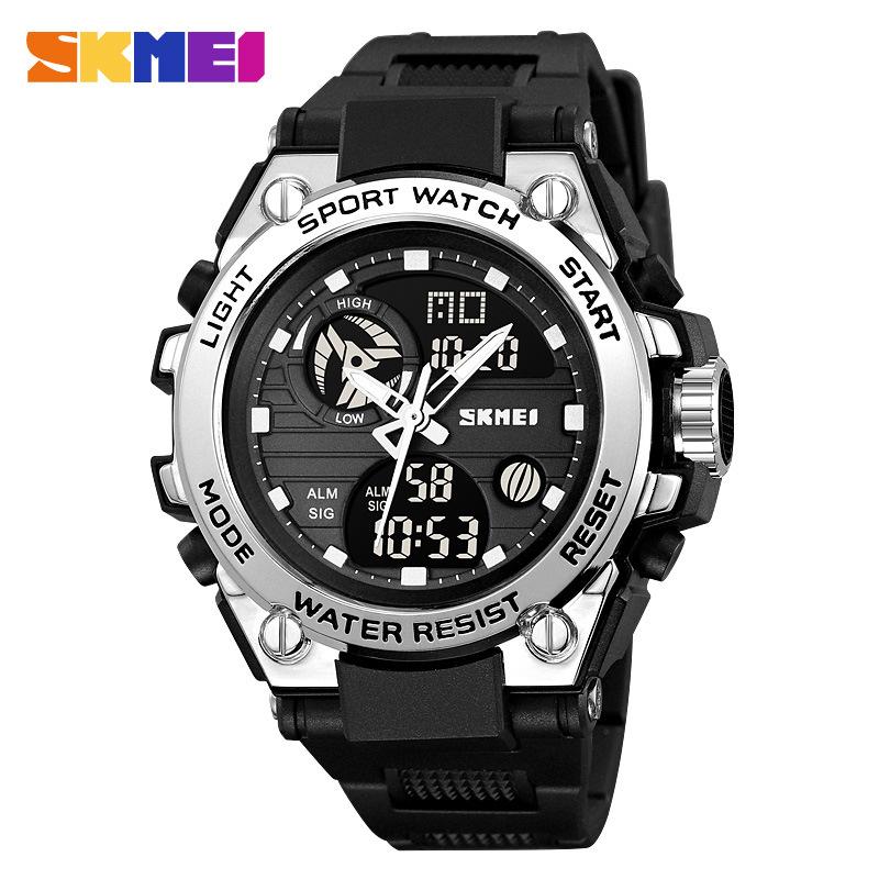 New Metal Case Large Dial Men's Electronic Watch Fashion Multifunctional Digital Dual Display Student Watch