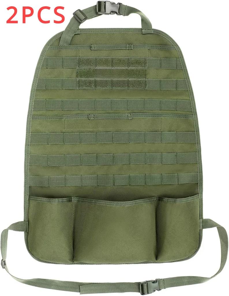 Universal Car Seat Back Organizer Tactical Molle Car Seat Organizer Storage Bag Self-driving Hunting Seat Cover Bag Accessories
