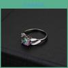 Vintage Geometric Alloy Engagement Ring With Multicolor Water Drip Stones For Gift Giving