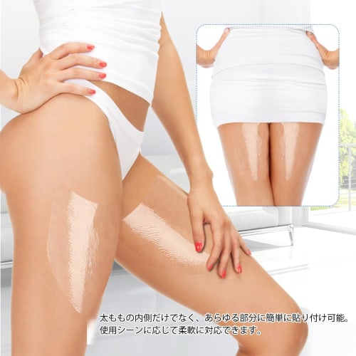 Inner Thigh Friction Pads, Anti-Chaff Tape for Thighs, Transparent, Invisible, Sweat-Reducing, Chafing-Preventing, Multi-Purpose & Flexible, Unisex, 1