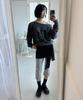 RONRON Dot Wrap Capri Pants Gray