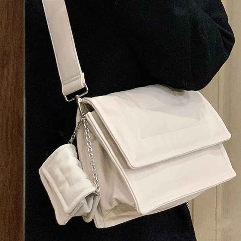 

Большая вместимость сумки на одно плечо для женщин из искусственной кожи высокого качества, женская мода, многофункциональные твердые сумки Cloud, новые (30cm<Max Length<50cm)