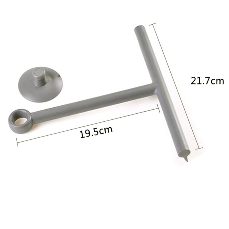 ABJI-Shower Squeegee Glass Clean Scraper Hanger Floor Window Cleaning Water Wall Hanging With Handle, C