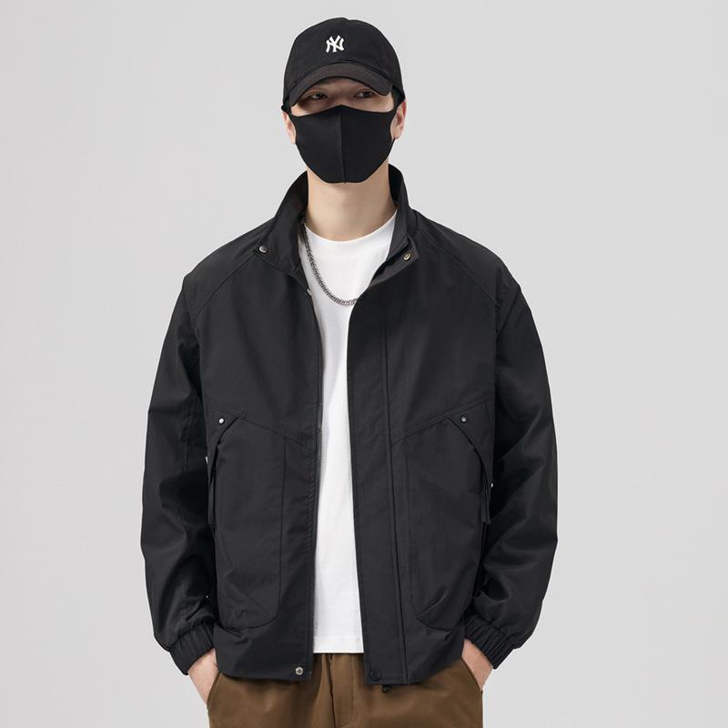 The Same Spring Men'S Casual Stand-Up Collar Jacket, The New Versatile Tooling Jacket, Men'S Fashion And Handsome