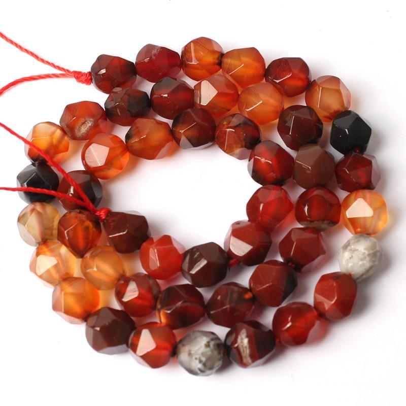 4/6/8/10/12mm Natural Faceted Pink Green Chalcedony Jades Stone Round Beads for Jewelry Making 15''