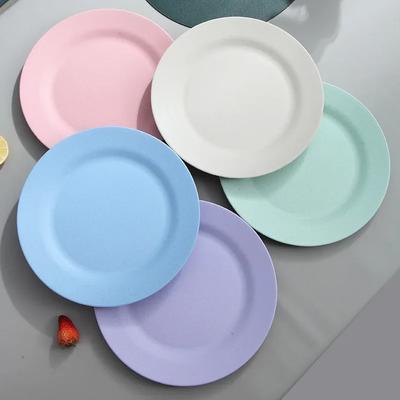Piatti da 25 cm stoviglie Piatti di Paglia di Grano Piatti da Cena Infrangibili Leggeri Riutilizzabili in plastica Set Set Cena