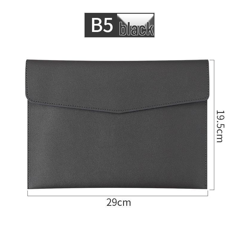 A4 Leather Magnetic File Bag with Custom Logo Options - Business Document Envelope Design in Multiple Specifications