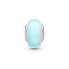 Pandora Murano Glass Charm Rose Gold Matte Blue Women Charm 789420C00