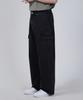 GAKKAI UNIONS Wide Denim Cargo Pants Black